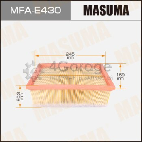 MASUMA MFAE430 Воздушный фильтр A0218 MASUMA LHD PEUGEOT/ 206, 307/ V1400, V1600 00- (1/20)