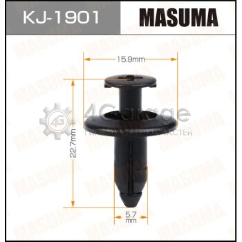 MASUMA KJ1901 Клипса автомобильная (автокрепеж) MASUMA 1901-KJ [уп.50]