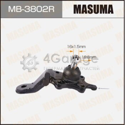 MASUMA MB3802R Шаровая опора MASUMA front low HILUX SURF KZN185, KDN185, RZN18#, VZN18#, KZJ185 RH