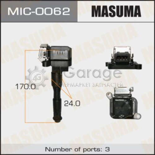 MASUMA MIC0062 Катушка зажигания MASUMA, BMW 5-SERIES (E39), X5 (E53) / 468S1, 508S1, 306S3