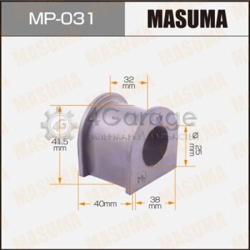 MASUMA MP031 Втулка стабилизатора MASUMA /rear/ HiAce / #H5#, 6#, 7#, ##J7#, ##J8# [уп.2]