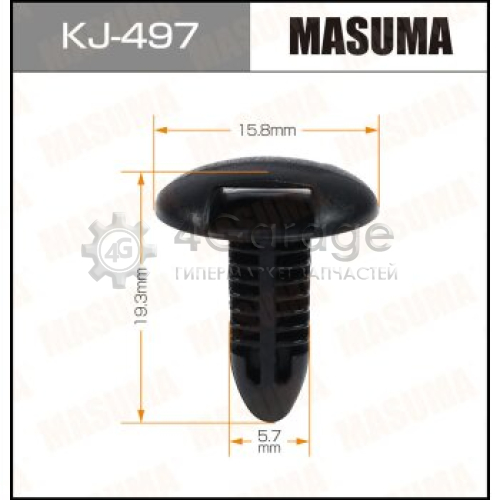 MASUMA KJ497 Клипса автомобильная (автокрепеж) MASUMA 497-KJ [уп.50]