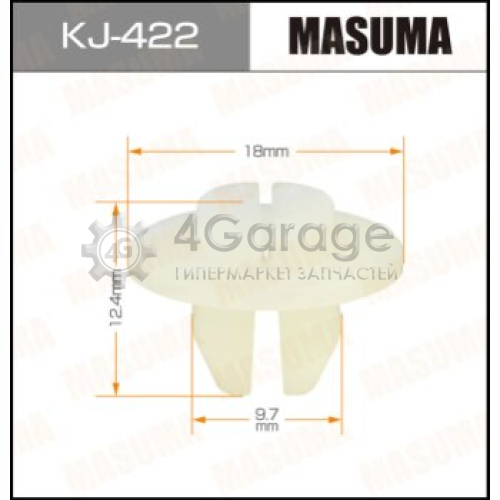 MASUMA KJ422 Клипса автомобильная (автокрепеж) MASUMA 422-KJ [уп.50]