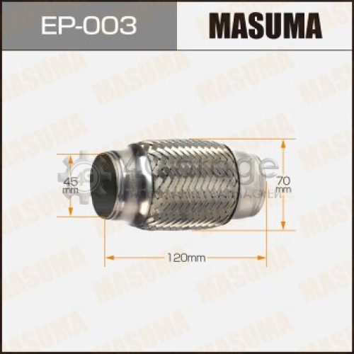 MASUMA EP003 Гофра глушителя MASUMA, 3-х слойная, interlock, 45x120