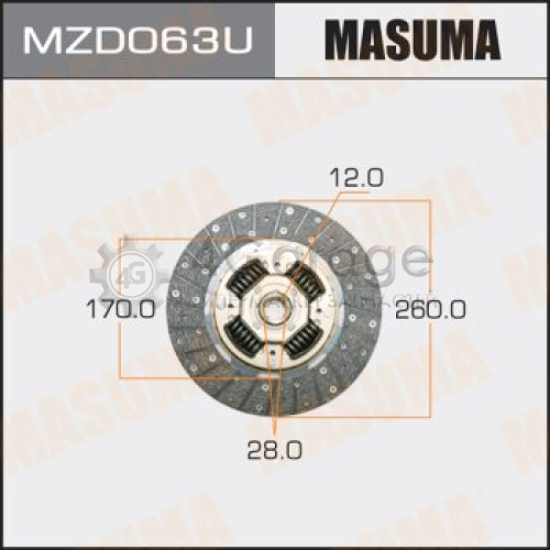 Диск сцепления MASUMA 260*170*12*28 (1/5) MASUMA MZD063U в Ростове-на-Дону