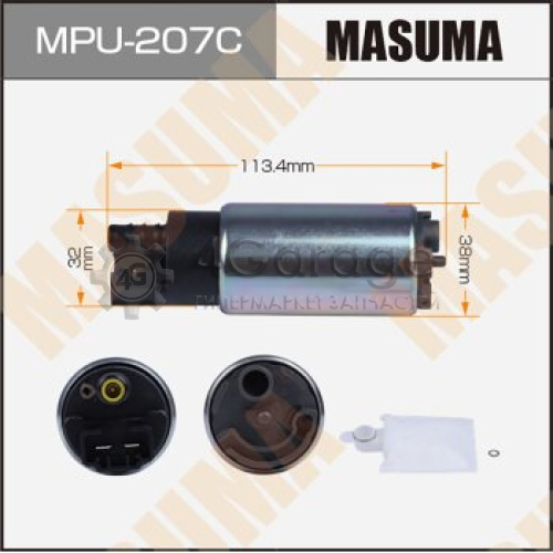 MASUMA MPU207C Бензонасос MASUMA, ALMERA, QASHQAI / N16E, J10E, сетка MPU-040, графитовый коллектор