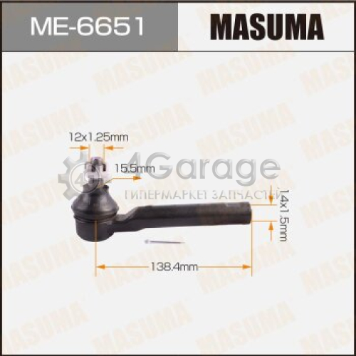 MASUMA ME6651 Наконечник рулевой тяги MASUMA LEGACY/ BL5