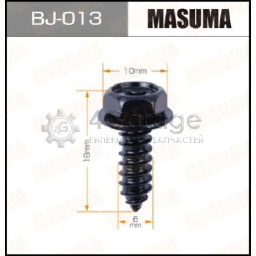 MASUMA BJ013 Саморез MASUMA 6x18мм (под ключ 10мм) набор 10шт