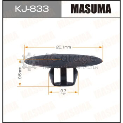 Клипса автомобильная (автокрепеж) MASUMA 833-KJ салонная [уп.50] MASUMA KJ833 в Нижнем Новгороде