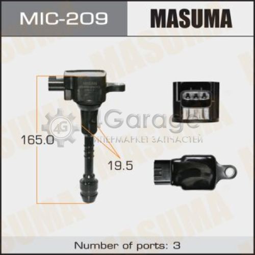 MASUMA MIC209 Катушка зажигания MASUMA, ALMERA, PRIMERA / GA16DE, QG15DE, QG18DE