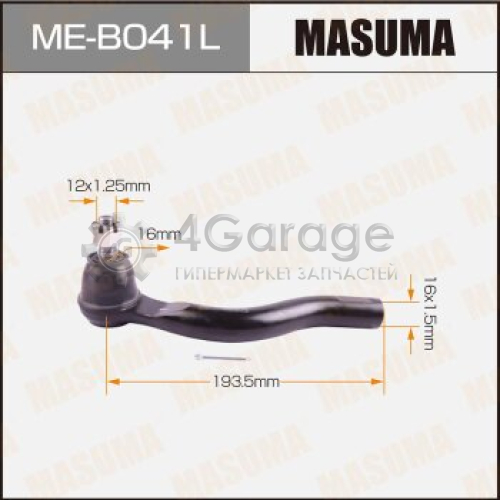 MASUMA MEB041L Наконечник рулевой тяги MASUMA PAJERO/ V83W LH