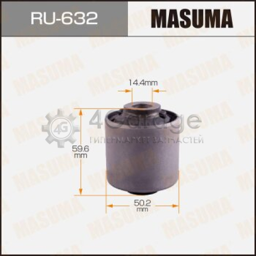 MASUMA RU632 Сайлентблок MASUMA LAND CRUISER PRADO/ GRJ120, KDJ120, KDJ150 rear