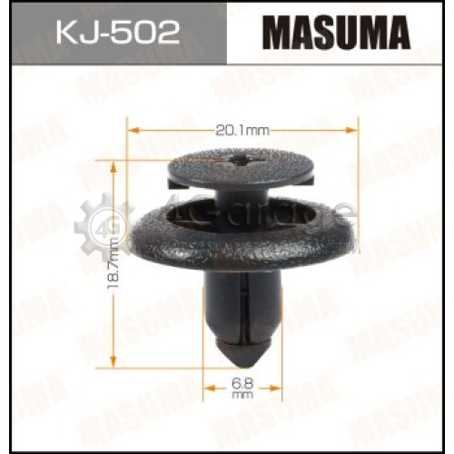 MASUMA KJ502 Клипса автомобильная (автокрепеж) MASUMA 502-KJ [уп.50]