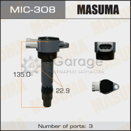 MASUMA MIC308 Катушка зажигания MASUMA, ASX, LANCER / 3A91, 4A90, 4A92