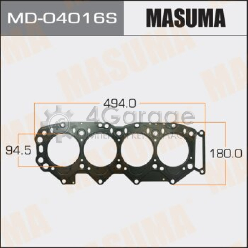 MASUMA MD04016S Прокладка Головки блока MASUMA, WL, пятислойная (металл-эластомер) Толщина 1,10 мм (1/10)