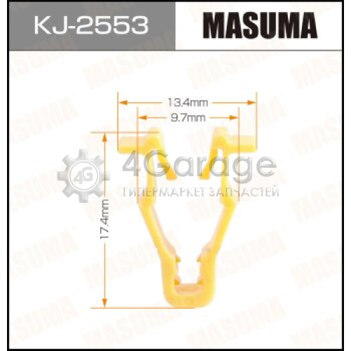 MASUMA KJ2553 Клипса автомобильная (автокрепеж) MASUMA 2553-KJ [уп.50]