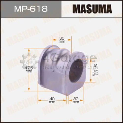Втулка стабилизатора MASUMA /front/ AD Y10 [уп.2] MASUMA MP618 в Ростове-на-Дону