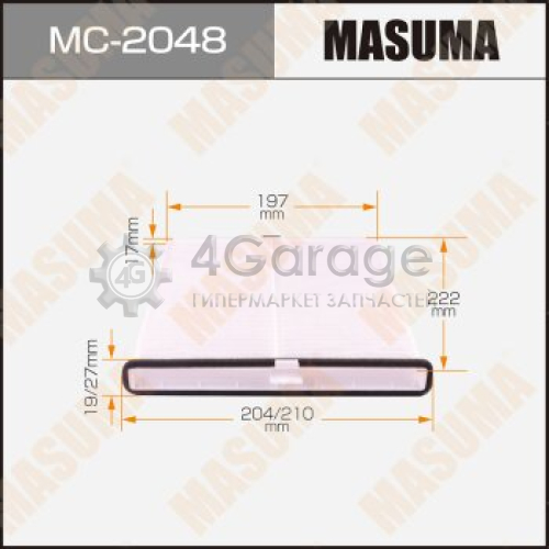 Салонный фильтр AC-407E MASUMA (1/40) MASUMA MC2048 в Ростове-на-Дону