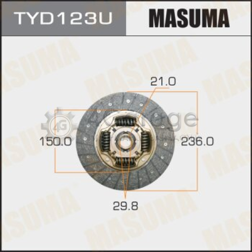 MASUMA TYD123U Диск сцепления MASUMA 236*150*21*29.8 (1/10) в Красноярске