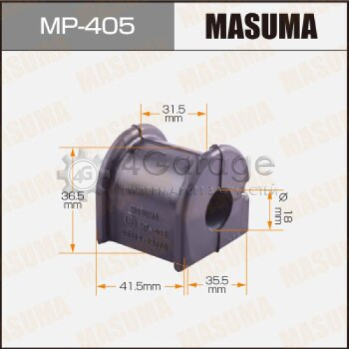 MASUMA MP405 Втулка стабилизатора MASUMA /front/ Corolla NZE120,121, CE121 ( -0209) [уп.2]