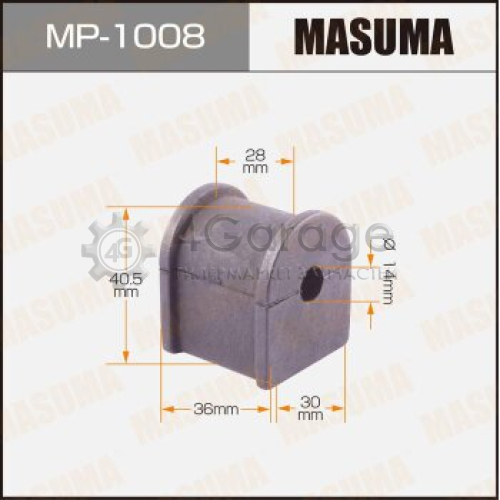 MASUMA MP1008 Втулка стабилизатора MASUMA /rear/ HARRIER #CU31, KLUGER #CU20 [уп.2]