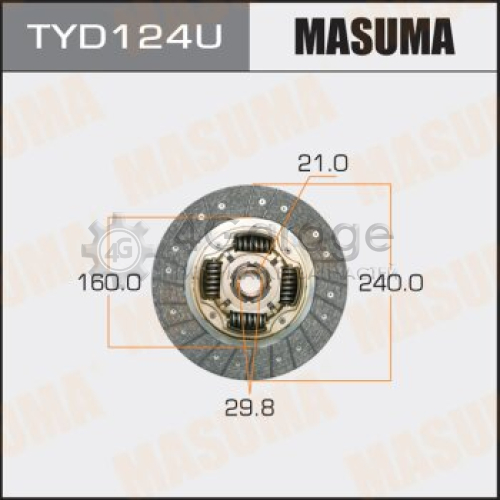MASUMA TYD124U Диск сцепления MASUMA 240*160*21*29.8 (1/10) в Красноярске