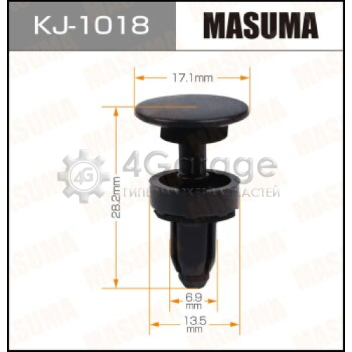 MASUMA KJ1018 Клипса автомобильная (автокрепеж) MASUMA 1018-KJ [уп.50]