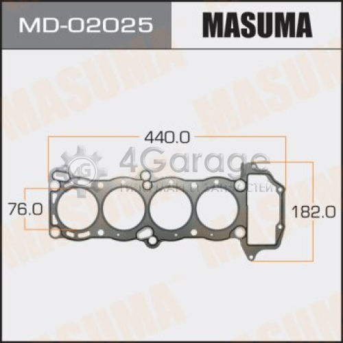 MASUMA MD02025 Прокладка Головки блока MASUMA, GA15DS (графит-эластомер) Толщина 1,60 мм (1/10)