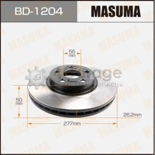 MASUMA BD1204 Диск тормозной MASUMA front AVENSIS/ AZT25#, ZZT25# [уп.2]