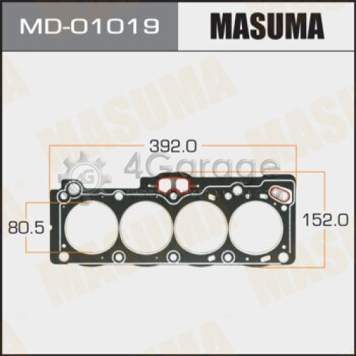 MASUMA MD01019 Прокладка Головки блока MASUMA, 5AF (графит-эластомер) Толщина 1,60 мм (1/10)