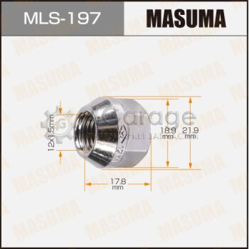 MASUMA MLS197 Гайки MASUMA 12x1.5 / под ключ=19мм