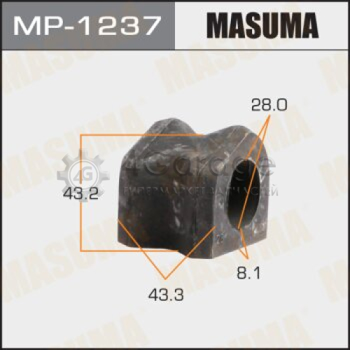 MASUMA MP1237 Втулка стабилизатора MASUMA /front/ LAND CRUISER PRADO, GX460 / GRJ150L, URJ150L [уп.2]