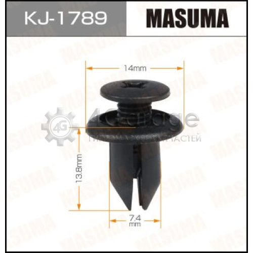 MASUMA KJ1789 Клипса автомобильная (автокрепеж) MASUMA 1789-KJ [уп.50]