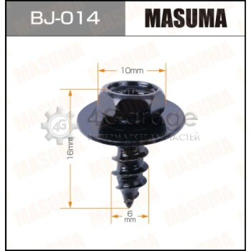 MASUMA BJ014 Саморез MASUMA 6x16мм (под ключ 10мм) набор 10шт