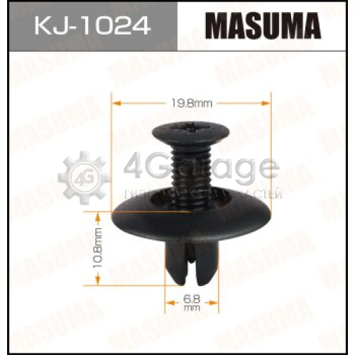 MASUMA KJ1024 Клипса автомобильная (автокрепеж) MASUMA 1024-KJ [уп.50]