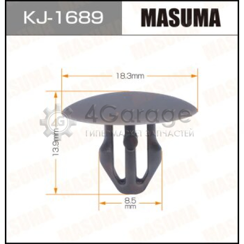 MASUMA KJ1689 Клипса автомобильная (автокрепеж) MASUMA 1689-KJ [уп.50]