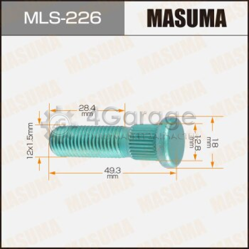 MASUMA MLS226 Шпилька MASUMA HYUNDAI OEM_51752-07000 12X1.5