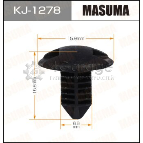 MASUMA KJ1278 Клипса автомобильная (автокрепеж) MASUMA 1278-KJ [уп.50]