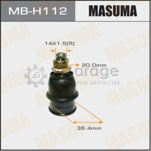 MASUMA MBH112 Шаровая опора MASUMA front FIT/ GE6, GE7, GE8