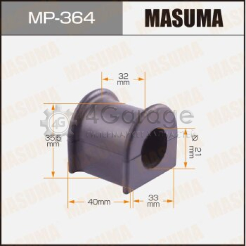 MASUMA MP364 Втулка стабилизатора MASUMA /rear/ Surf #N13#, #N21#, Prado ##J12# [уп.2]