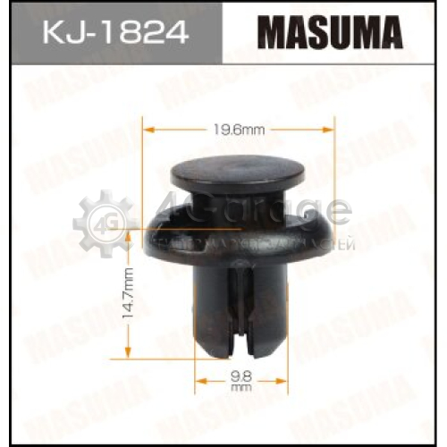 MASUMA KJ1824 Клипса автомобильная (автокрепеж) MASUMA 1824-KJ [уп.50]