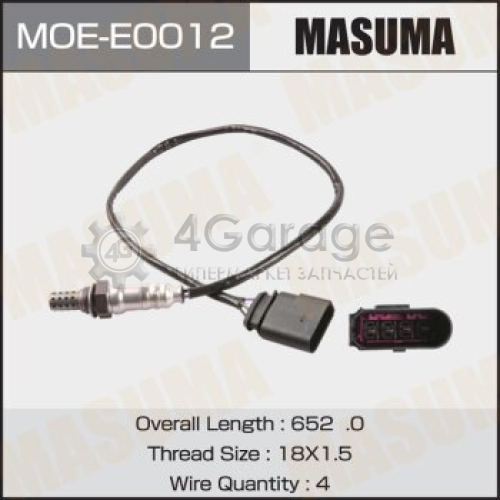 Датчик кислородный MASUMA, SKODA FABIA, VOLKSWAGEN TOUAREG / AQW, AZF, BAH MASUMA MOEE0012 в Нижнем Новгороде