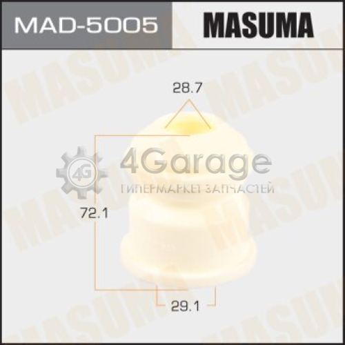 Отбойник амортизаторов MASUMA, 29.1x28.7x72.1, CIVIC 08- front MASUMA MAD5005 в Москве