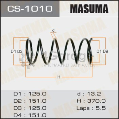 Пружина подвески MASUMA front CALDINA/ CT196, CT198 MASUMA CS1010 в Нижнем Новгороде