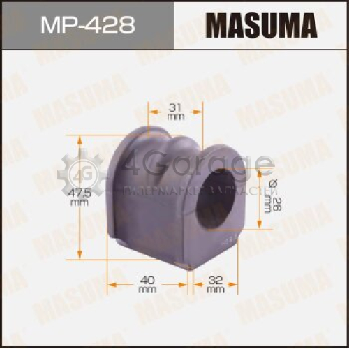 MASUMA MP428 Втулка стабилизатора MASUMA /front/ Bluebird U12,13 4WD, Avenir W10, Ad, Windgroad #Y10 [уп.2]