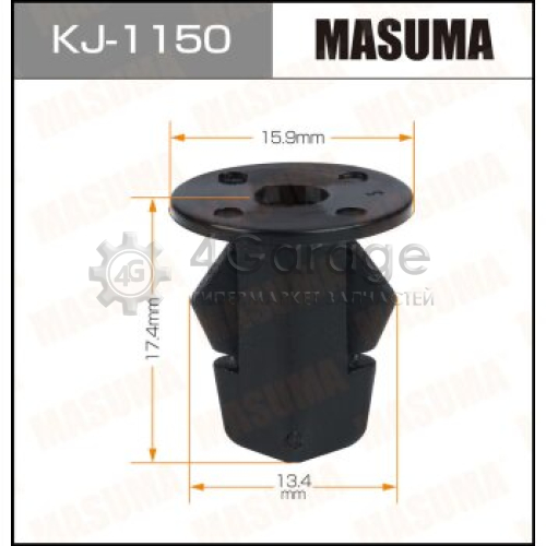 MASUMA KJ1150 Клипса автомобильная (автокрепеж) MASUMA 1150-KJ [уп.50]