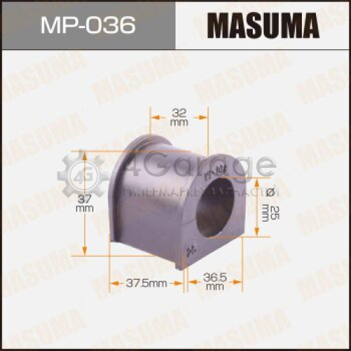 MASUMA MP036 Втулка стабилизатора MASUMA /rear/ HiLux / KZN-130, Celica ST 18# [уп.2]