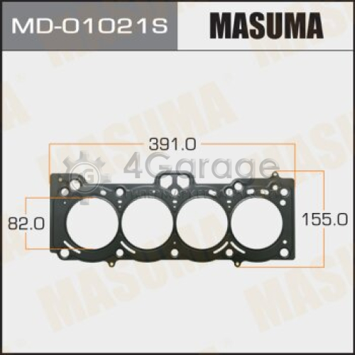 MASUMA MD01021S Прокладка Головки блока MASUMA, 7A-FE, двухслойная (металл-эластомер) Толщина 0,45 мм (1/10)