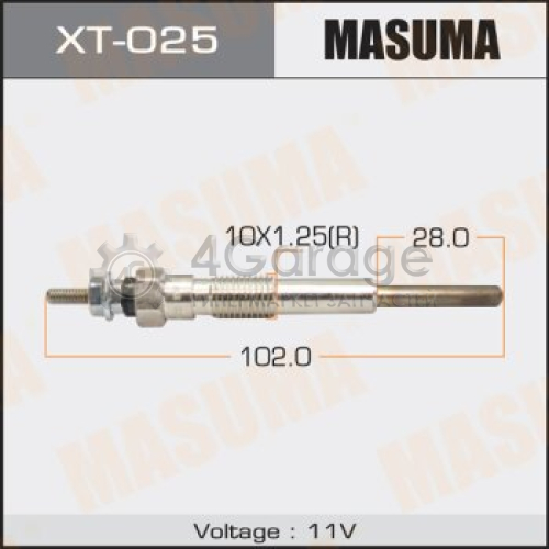 MASUMA XT025 Свеча накаливания MASUMA PT-150 /1C-1 (1/10/100)