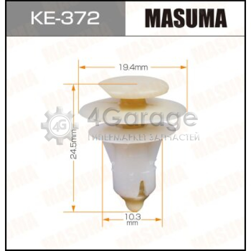 MASUMA KE372 Клипса автомобильная (автокрепеж) MASUMA 372-KE [уп.50]